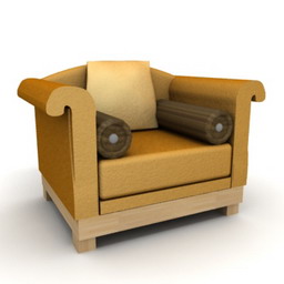 armchair selva 3D Model Preview #cddcd1db