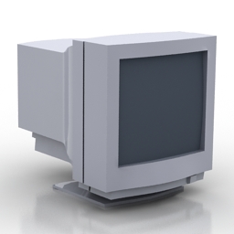 monitor crt wolf logan 3D Model Preview #95bbdfb9