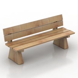 Bench Lappset free 3D model - .gsm .obj .3ds .max #f7361d60