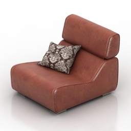 armchair blanche ria 3D Model Preview #f0db9fcd