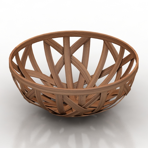 Wooden Basket Free 3D Models