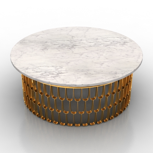 Table Arteriors Orleans Cocktail Table free 3D model - .gsm .obj .3ds ...