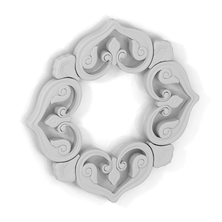 Rosette Molding Decor 2 free 3D model - .gsm .obj .3ds .max #a174ef08